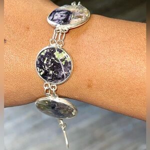 Purple Fluorite Bracelet 8” - 9”